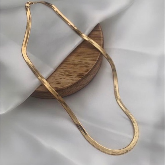 House Of Harlow 1960 Gold Tone Z Snake Chain 16"+ 3" Unisex Necklace NIB. NWT - Picture 3 of 3